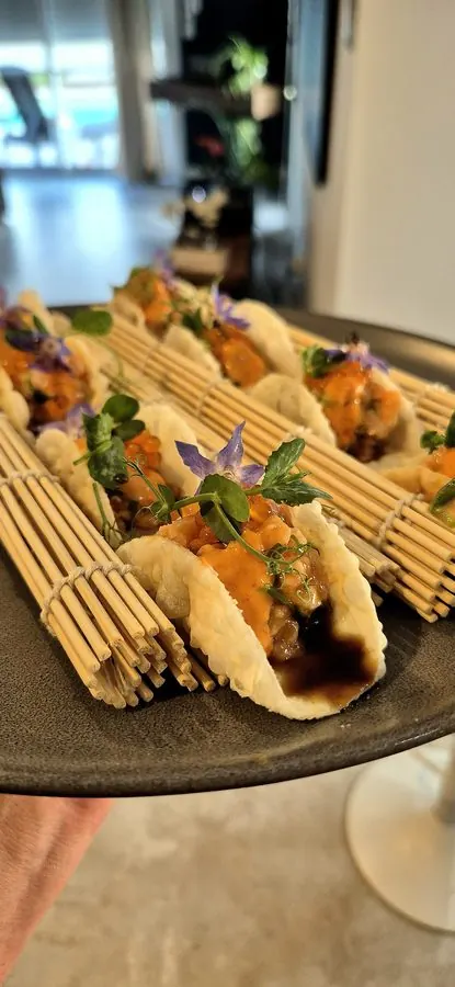 Bao vapeur fusion crevette fleur bourrache