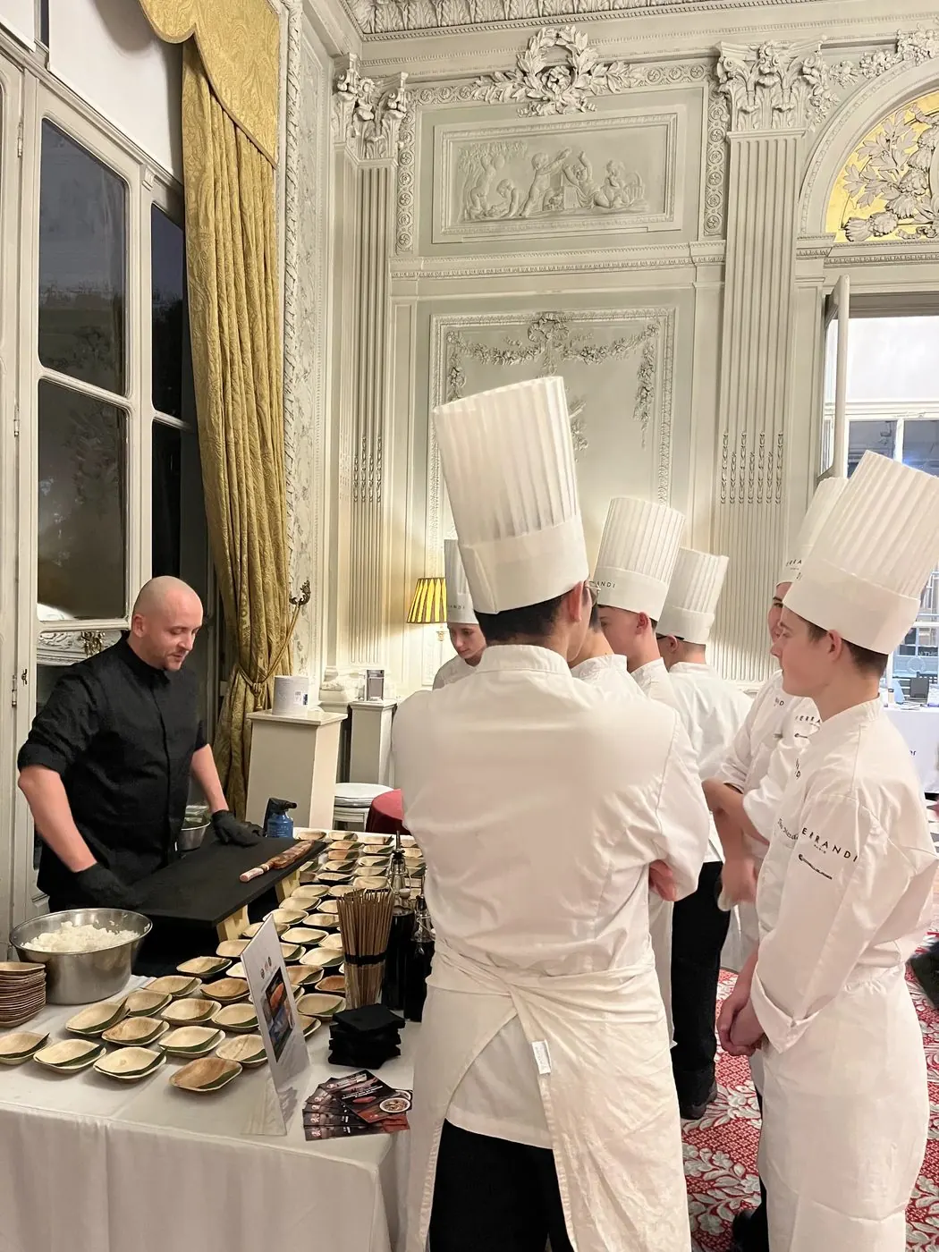 Jean-Baptiste L'Her animation live sushi Ferrandi Bordeaux